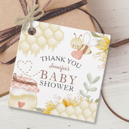 Favoritmärkord för Bee Baby Shower Gåvor Etiketter