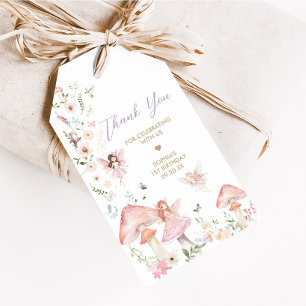 Favoritmärkord för blommigt Wildblomme fairy First Presentetikett