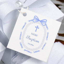 Favoritmärkord för Bow-baptism i Ram Gåvor Etiketter
