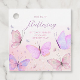 Favoritmärkord för Butterfly Teme Square Gåvor Etiketter