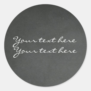 Favoritmärkord för Chalk Anpassningsbar Party-favo Runt Klistermärke