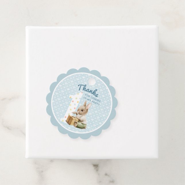 Favoritmärkord för Cute Bunny-födelsedagen Gåvor Etiketter (På plats)