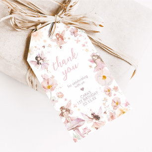Favoritmärkord för Fairy Enchanted Garden-Födelsed Presentetikett