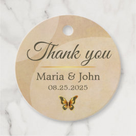 Favoritmärkord för guldfjärilar gåvor etiketter