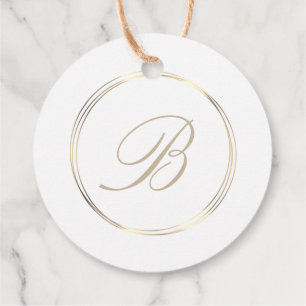 Favoritmärkord för klassens Monogram-cirklar i Gul Gåvor Etiketter