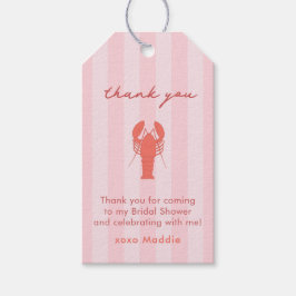 Favoritmärkord för Lobster Doodle Rosa Red Möhippa Presentetikett