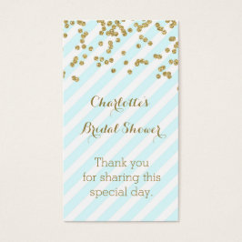 Favoritmärkord för Möhippan himlar Blue Guld Rand Visitkort