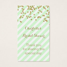 Favoritmärkord för Möhippan Mint Guld Rand Visitkort