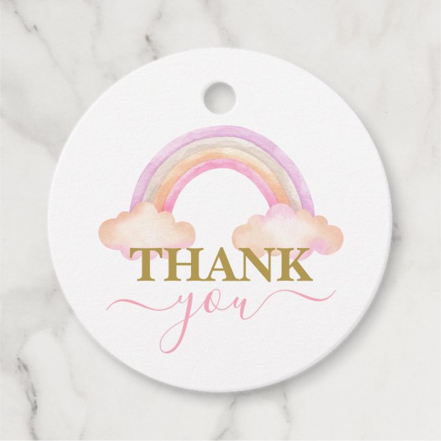 Favoritmärkord för Regnbågs babystövel Gåvor Etiketter (Framsida)