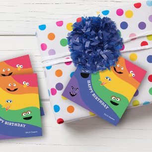 Favoritmärkord för Sesame Street Pals Rainbow Gåvor Etiketter