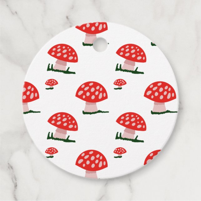 Favoritmärkord för svampar gåvor etiketter (Framsida)