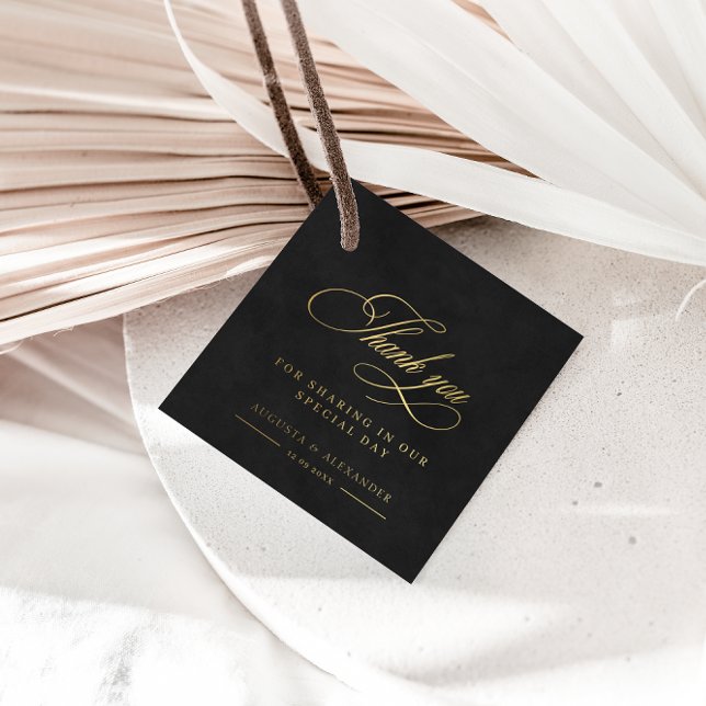 Favoritmärkord för Tack i Bröllop i Imitation chic Gåvor Etiketter (Skapare uppladdad)