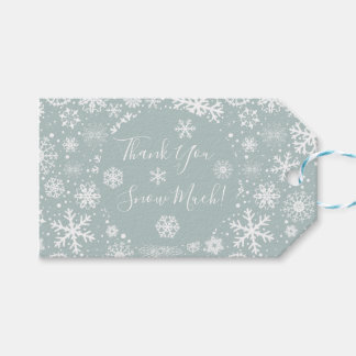 Favoritmärkord för Tack Snö Presentetikett