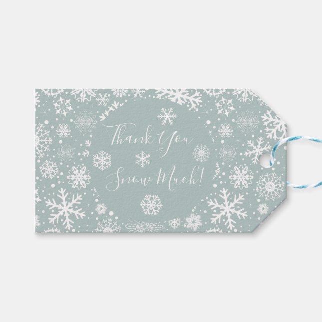 Favoritmärkord för Tack Snö Presentetikett (Framsidan (Horisontell))