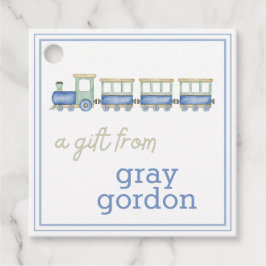 Favoritmärkord för Tåg-boxar med vattenfärg Gåvor Etiketter