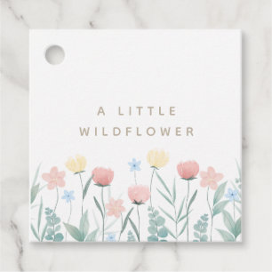 Favoritmärkord för vacker Wildblomma Bouquet Birth Gåvor Etiketter
