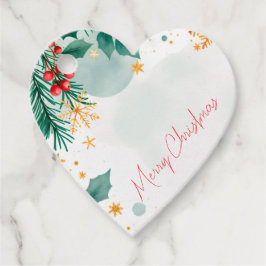 Favoritmärkord för vattenfärg i God jul - Elegant Gåvor Etiketter