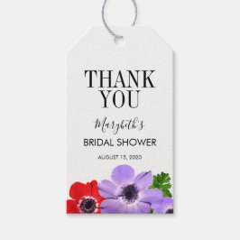 Favoritmärkord för vattenfärgsenemonBlommigtens Mö Presentetikett