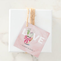 Favoritmärkord för vattenfärgshjärtkaktus Kärlek