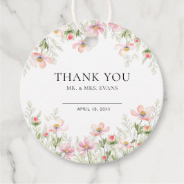 Favoritmärkord Wildblomma Bröllop. Gåvor Etiketter