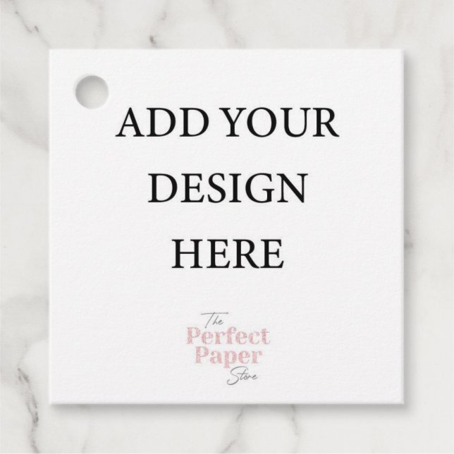 Favoritmärkordsmall med Hål Slagit Gåvor Etiketter (Framsida)