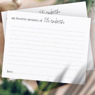 Favoritminne Begravning Modern Närvarokort