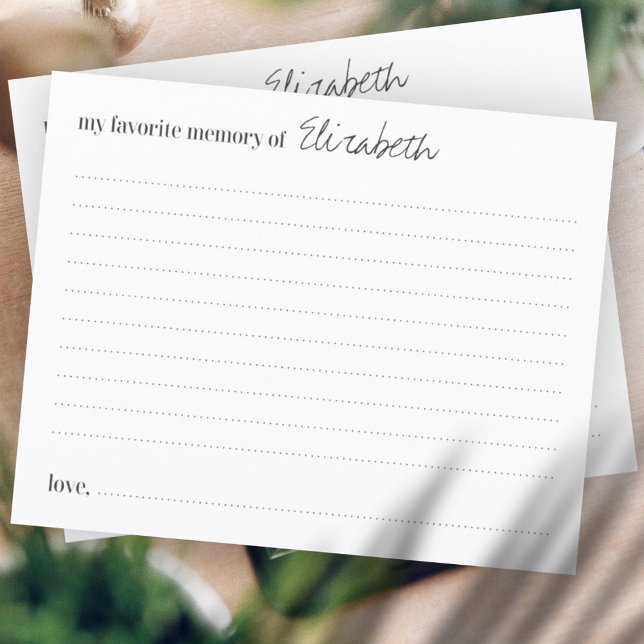 Favoritminne Begravning Modern Närvarokort (Skapare uppladdad)