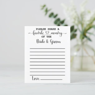 Favoritminne för kort för Bride Groom-rådgivning