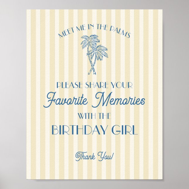 Favoritminnen från gult Vår med födelsedag Poster (Framsidan)