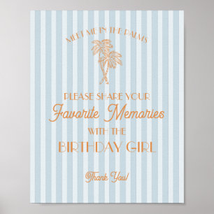Favoritminnesmärkena Blue Handflatan Vår med födel Poster
