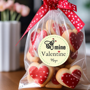 Favoritnamn för älskling på valentin runt klistermärke