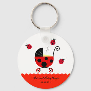 Favoritnycklar för Ladybug Baby Shower Party Party Nyckelring