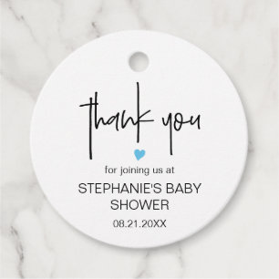 Favoritpålägg för minimalistisk Tack för babyvy fö Gåvor Etiketter