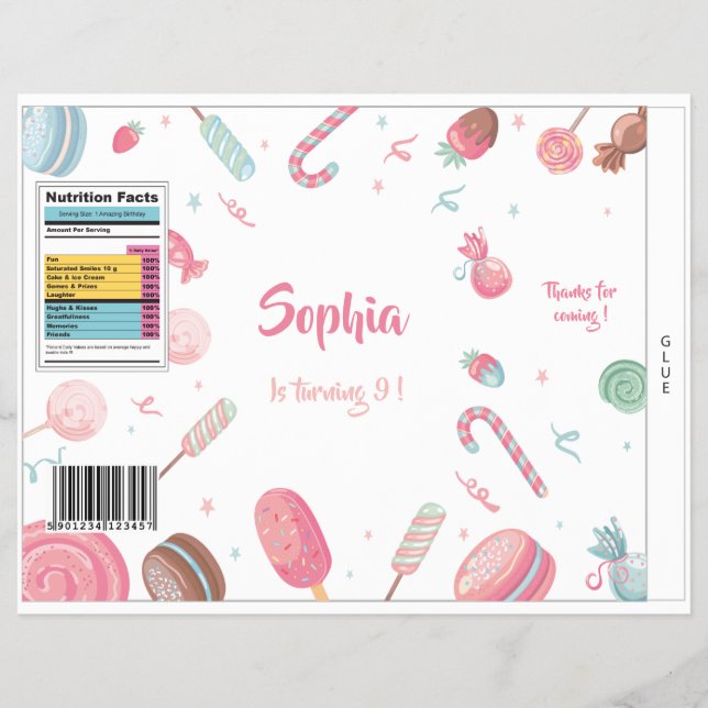 Favoritpålägg för parti för Chip-blocket för Candy Reklamblad (Framsidan)