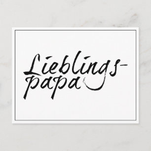 Favoritpappa - svart text 00001 helg vykort