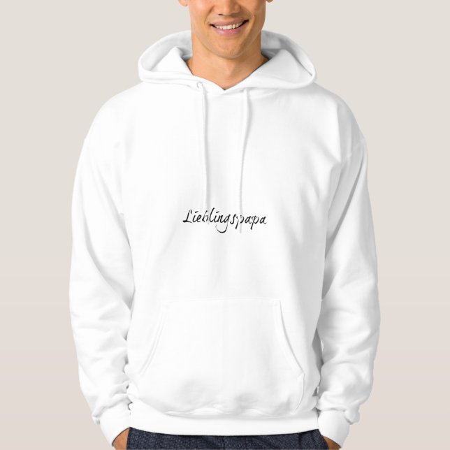 Favoritpappa - svart text 00001 hoodie (Framsida)
