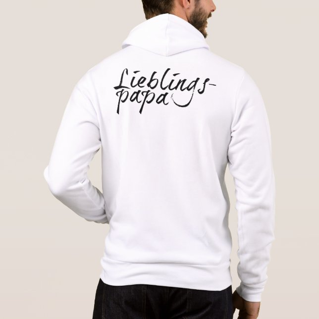 Favoritpappa - svart text 00001 t shirt (Baksida)