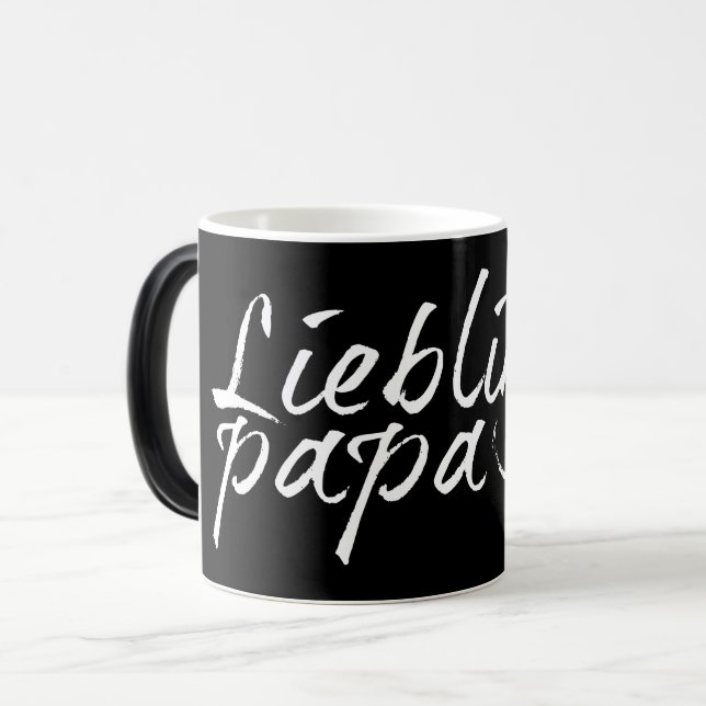 Favoritpappa - vit text 00001 magisk mugg (Framsida vänster)