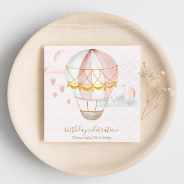 Favoritpåsar för rosa Luftballong Pappersservett
