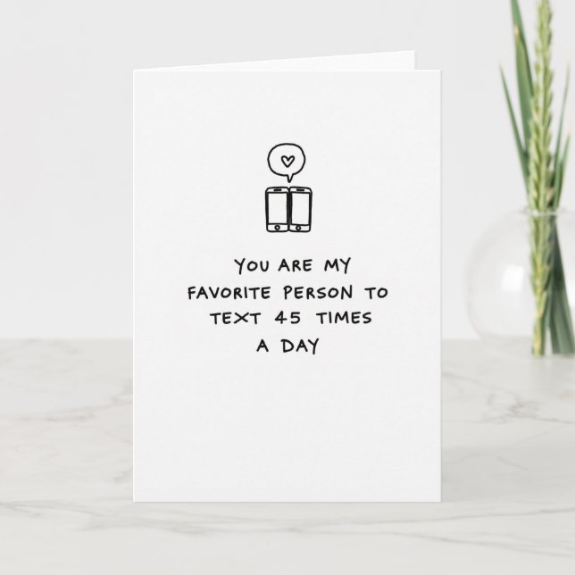 Favoritperson Text Kärlekskort Kort (Framsida)