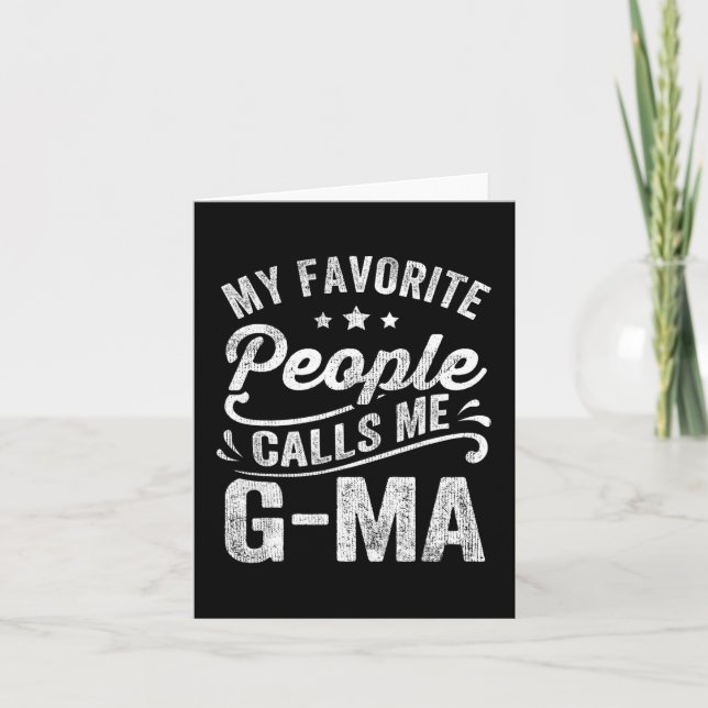 Favoritpersoner kallar mig G-ma mors dag-present  Kort (Framsida)