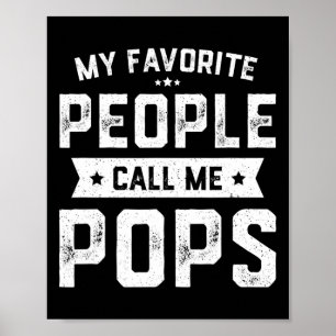Favoritpersoner kallar mig Pops Roligt fars dag Poster
