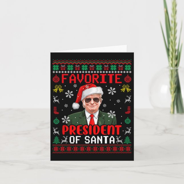 Favoritpresident i Santa Julafton, Trump Proud Won Kort (Framsida)