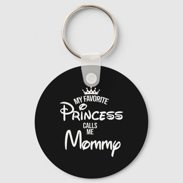 Favoritprinsessa kallar mig Mamma Dotter Fathers  Nyckelring (Framsida)