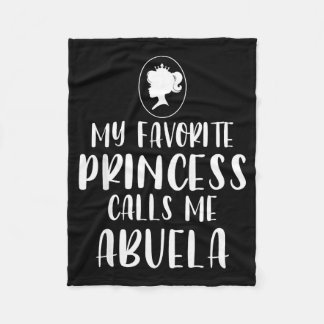 Favoritprinsessan kallar abuela mors dag fleecefilt