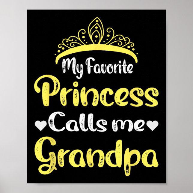 Favoritprinsessan kallar mig farfar farbror pappa poster (Framsidan)