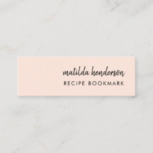 Favoritrecept Bokstavskort för Rosa Mini Recept Visitkort