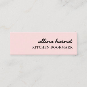 Favoritrecept Rosa Mini Bokmärke Design Visitkort