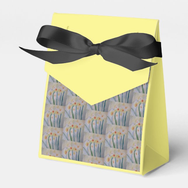 Favoritruta för abstrakt Daffodils Presentaskar (Framsidan Sidan)