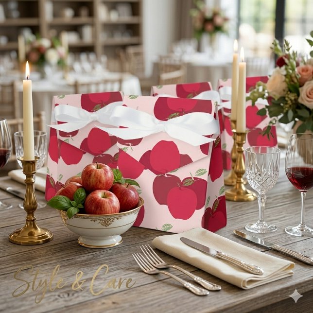 Favoritruta för Apple Mönster Tält för Party-gåvor Presentaskar (Apple Pattern Tent Favor Box for Party Gifts)